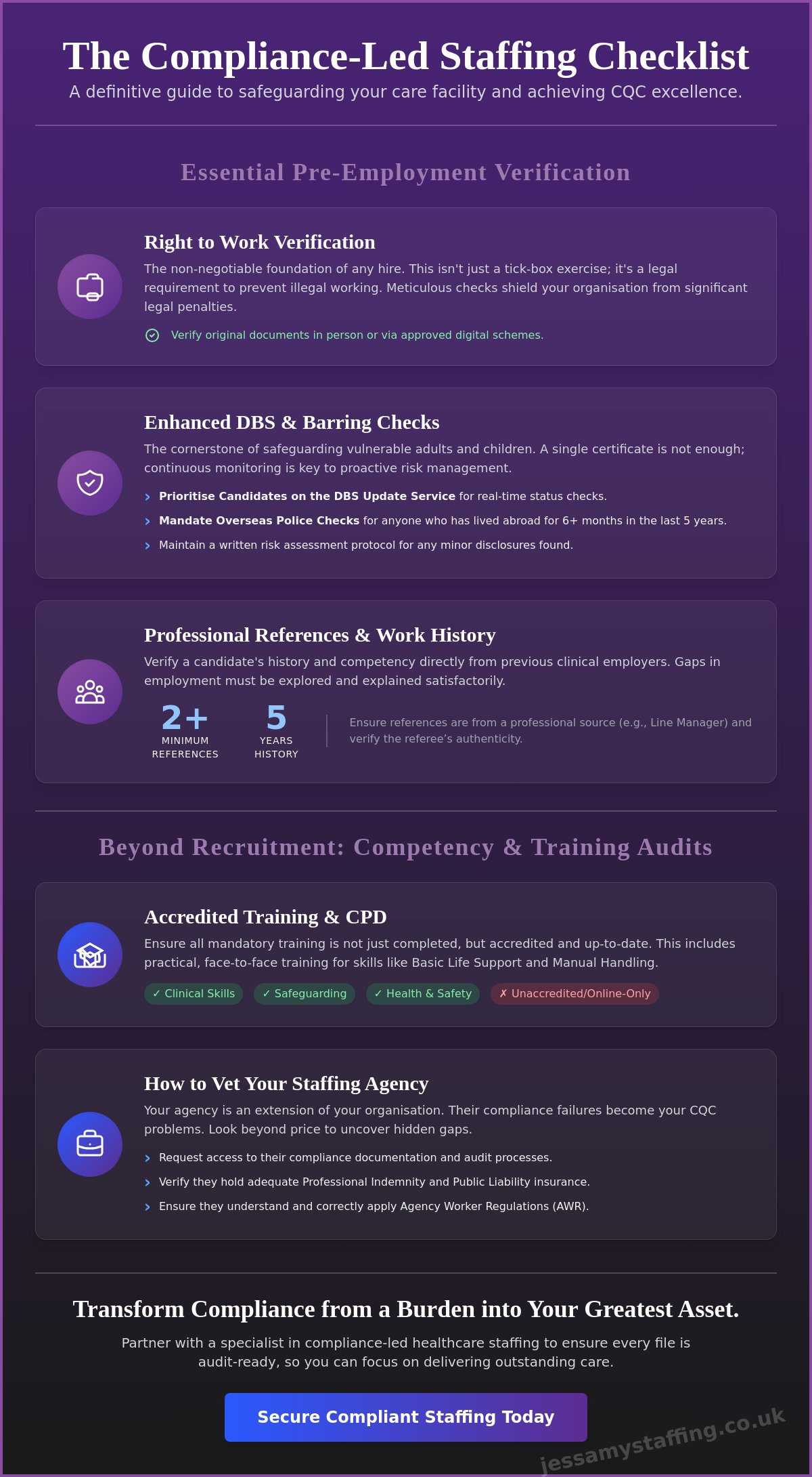 Compliance-Led Healthcare Staffing: The Ultimate 2026 Checklist for Care Managers
